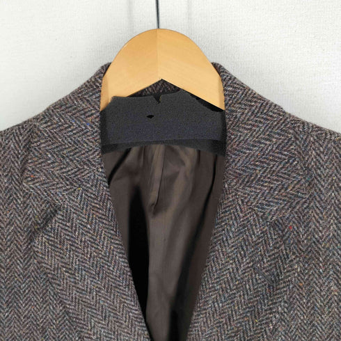 ハリスツイード Harris Tweed 80-90s ウールツイード 2B テーラードジャケット くるみボタン 背抜き メンズ 42 L
