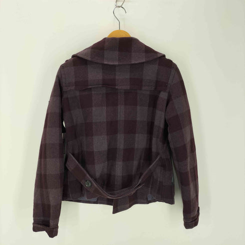 ディーゼル DIESEL ブロックチェック ショート丈 ピーコート レディース import:M