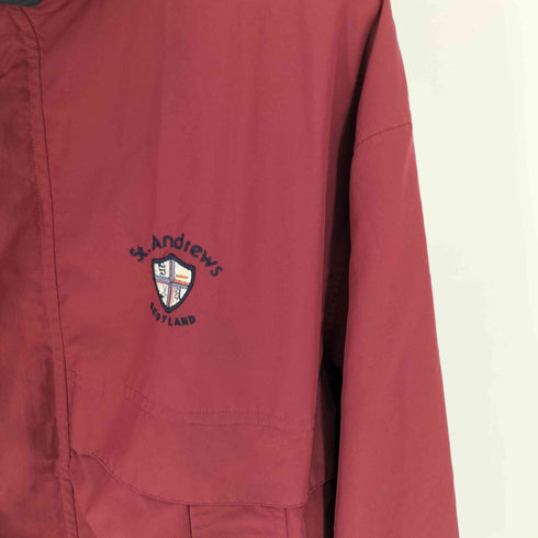 セントアンドリュース St. Andrews ロゴ刺繍 スタンドカラー ジップアップ ジャケット メンズ JPN:L