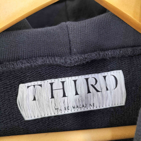 THIRD MAGAZINE ロゴ刺繍 パーカー レディース
