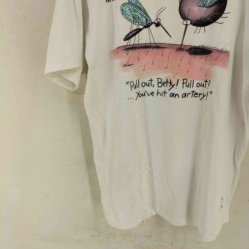 THE FAR SIDE USA製 1992コピーライト Pull out Betty Pull out You've hit an artery クルーネックTシャツ メンズ import:XL