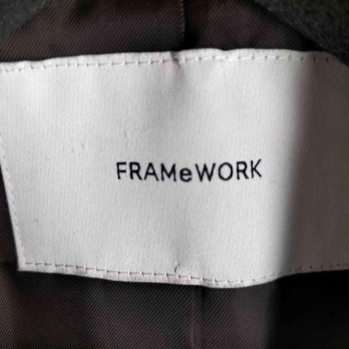 フレームワーク FRAMeWORK 二重織ショートコート ダブルチェスターウールコート レディース JPN:36