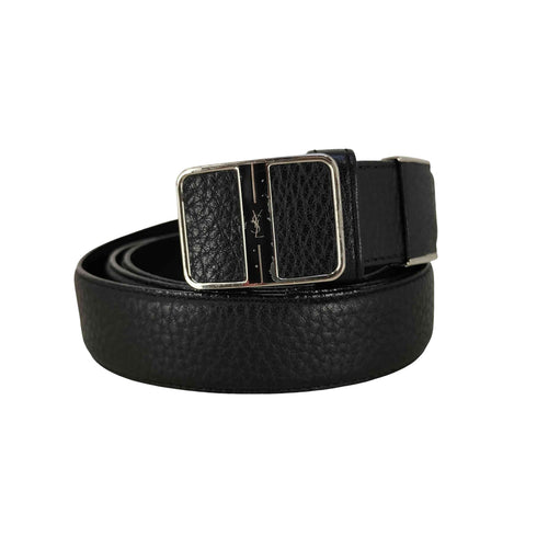 イヴサンローラン Yves Saint Laurent ロゴバックル レザー ベルト メンズ