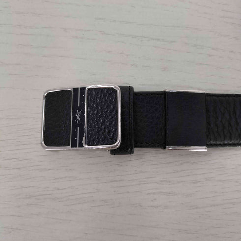 イヴサンローラン Yves Saint Laurent ロゴバックル レザー ベルト メンズ
