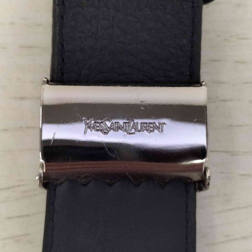 イヴサンローラン Yves Saint Laurent ロゴバックル レザー ベルト メンズ