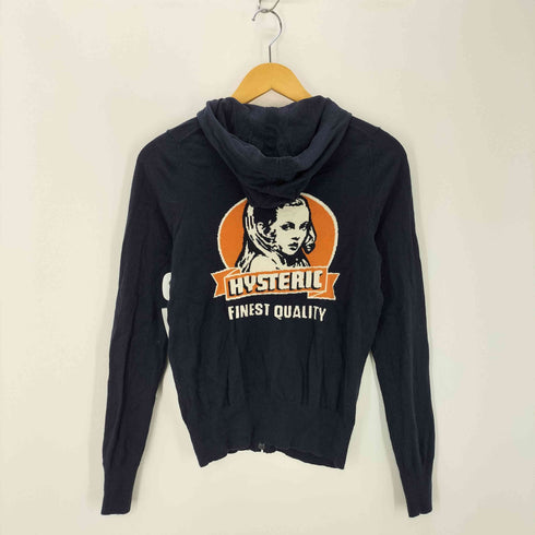 ヒステリックグラマー HYSTERIC GLAMOUR バックロゴ ニットジップアップパーカー レディース FREE