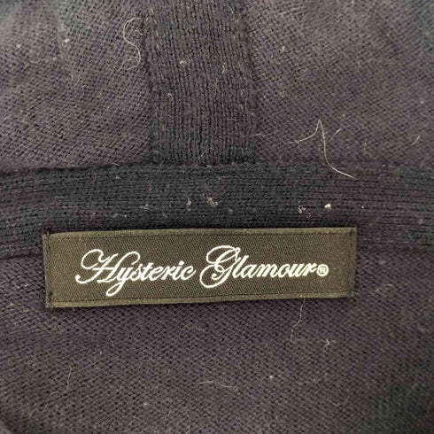 ヒステリックグラマー HYSTERIC GLAMOUR バックロゴ ニットジップアップパーカー レディース FREE