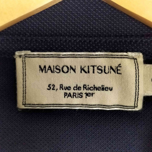 メゾンキツネ MAISON KITSUNE POLO EMBROIDERY FOX POLO TSHIRT ロゴ刺繍 ポロシャツ メンズ import:S