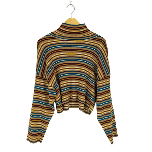 エックスガール X-girl STRIPED HIGH NECK KNIT TOP レディース ONE SIZE