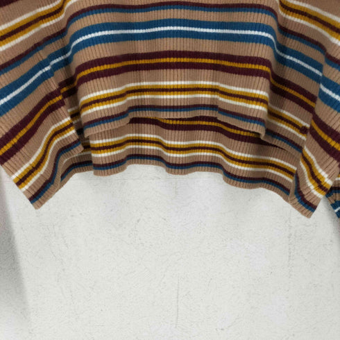 エックスガール X-girl STRIPED HIGH NECK KNIT TOP レディース ONE SIZE