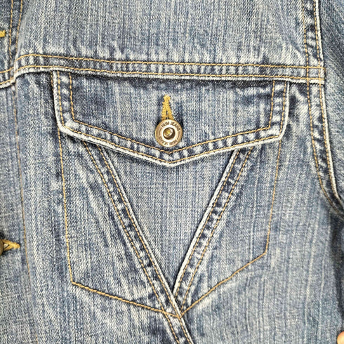HUM JEANS 襟リブフロントジップデニムジャケット メンズ