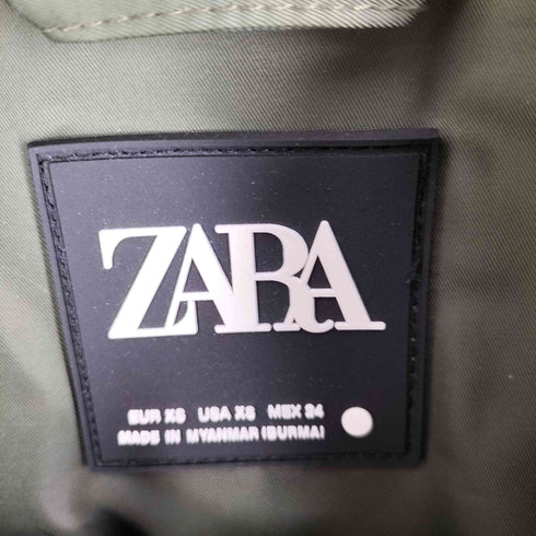 ザラ ZARA 裾ドローコード クロップドフーデッドブルゾン レディース import:XS