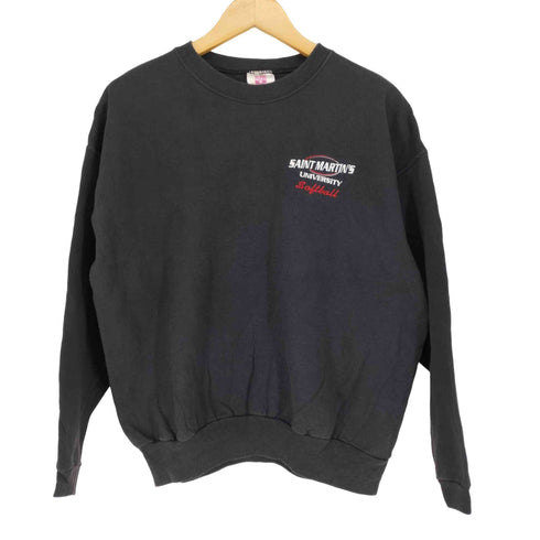 ヘインズ Hanes カレッジロゴ刺繍クルーネックスウェット メンズ L