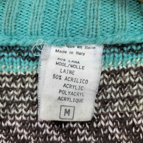 ノルディック柄クルーネックニット MADE IN ITALY メンズ M