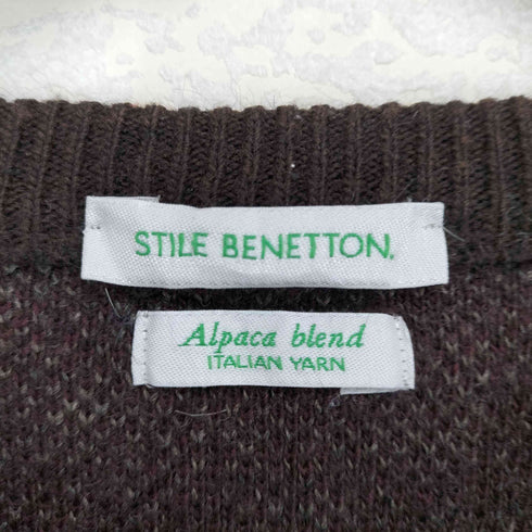 STILE BENETTON アーガイル柄ニット メンズ