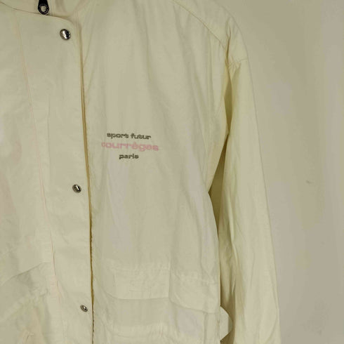 クレージュ courreges 90-00S Sport Futur ロゴ 刺繍 ジップアップ ナイロンジャケット レディース 9