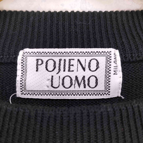POJIENO UOMO アート柄 クルーネックニット メンズ