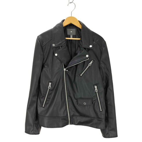エイチアンドエム H&M ヴィーガンレザー ライダースジャケット メンズ JPN:L