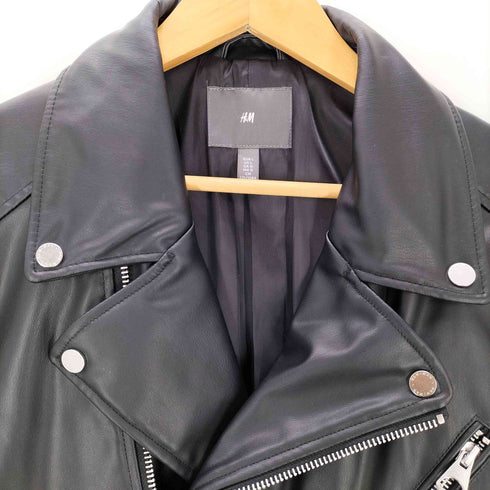 エイチアンドエム H&M ヴィーガンレザー ライダースジャケット メンズ JPN:L