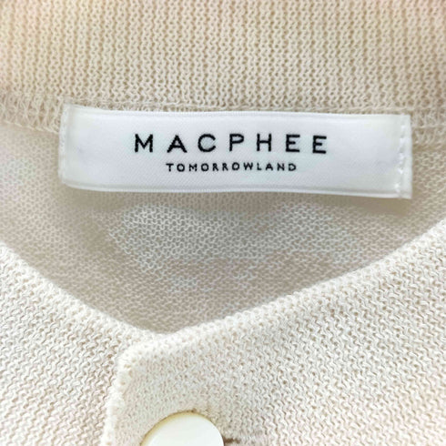 トゥモローランドマカフィー tomorrowland macphee シアーヤーン ビルドネックカーディガン レディース JPN:S