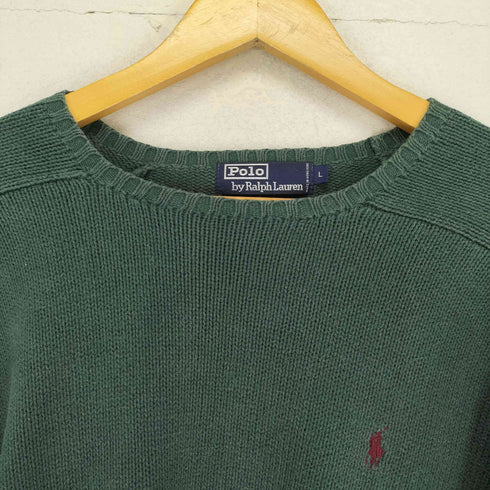 ポロバイラルフローレン Polo by RALPH LAUREN ポニー刺繍クルーネックコットンニット メンズ JPN:L