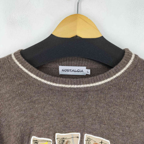 NOSTALGIA 刺繍ニット メンズ FREE
