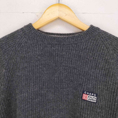 チャップスラルフローレン CHAPS RALPH LAUREN ロゴワッペンクルーネックウールニット メンズ JPN:L