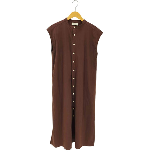 トゥモローランドマカフィー tomorrowland macphee コットンポリエステルトリコット フレンチスリーブシャツワンピース レディース 36