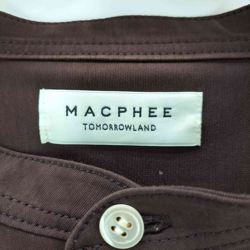 トゥモローランドマカフィー tomorrowland macphee コットンポリエステルトリコット フレンチスリーブシャツワンピース レディース 36