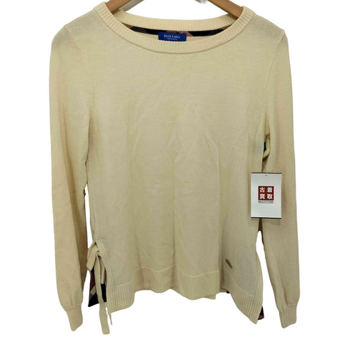 ブルーレーベルクレストブリッジ BLUE LABEL CRESTBRIDGE サイドスリット クルーネックセーター レディース 38