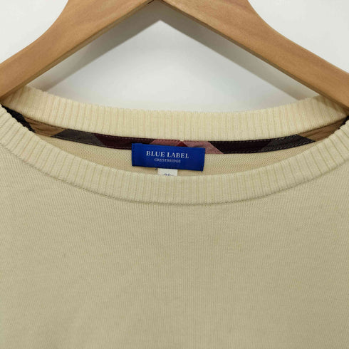 ブルーレーベルクレストブリッジ BLUE LABEL CRESTBRIDGE サイドスリット クルーネックセーター レディース 38
