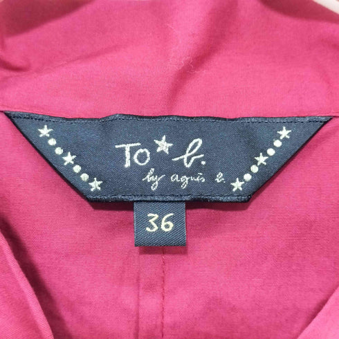 トゥービーバイアニエスベー To b. by agnes b. ボウタイシャツノースリーブワンピース レディース 36