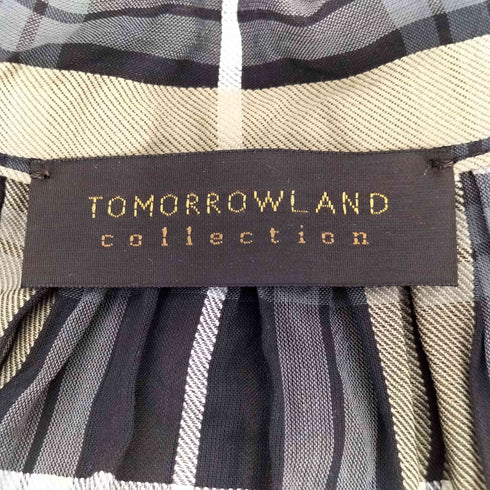 トゥモローランドコレクション TOMORROWLAND collection シアータータンチェック ハイネックブラウス レディース 36