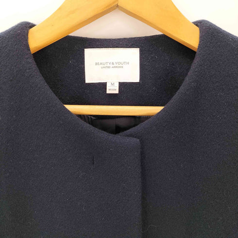 ビューティーアンドユースユナイテッドアローズ BEAUTY & YOUTH UNITED ARROWS ビーバーノーカラーショートコート レディース JPN:M