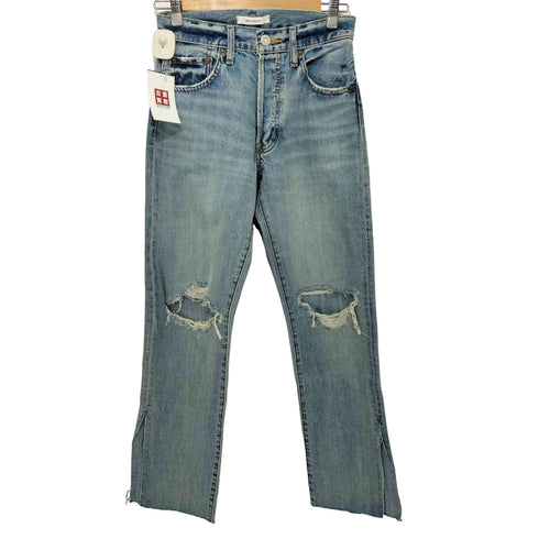 マウジー moussy KNEE RIPPED STRAIGHT レディース 25