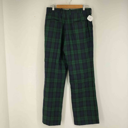 タータンチェック ウールパンツ メンズ