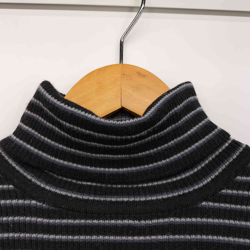 ラコステ LACOSTE ハイネック ボーダー ニット セーター レディース EUR:42