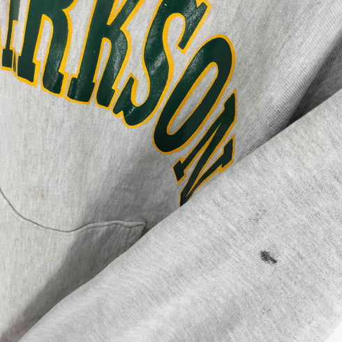 チャンピオン Champion 90S USA製 刺繍タグ REVERSE WEAVE CLARKSON ラバープリント プルオーバー パーカー メンズ import:L