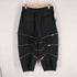 ブラックコムデギャルソン BLACK COMME des GARCONS 24aw ウールギャバ デコラティブジップ カットオフエッジデザイン テーパードレッグパンツ メンズ JPN:S