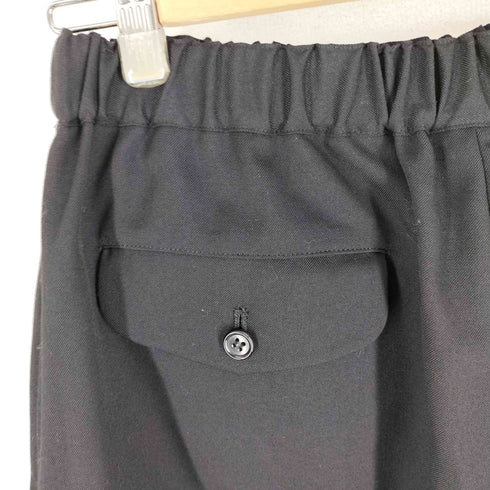 ブラックコムデギャルソン BLACK COMME des GARCONS 24aw ウールギャバ デコラティブジップ カットオフエッジデザイン テーパードレッグパンツ メンズ JPN:S