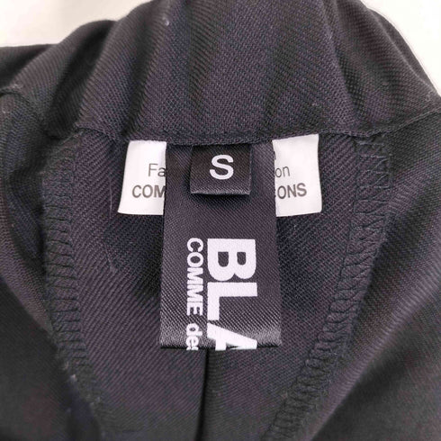 ブラックコムデギャルソン BLACK COMME des GARCONS 24aw ウールギャバ デコラティブジップ カットオフエッジデザイン テーパードレッグパンツ メンズ JPN:S