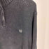 チャップスラルフローレン CHAPS RALPH LAUREN ロゴ 同色 刺繍 ハーフジップ コットン ニット メンズ import:L
