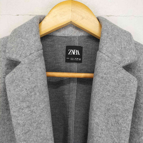 ザラ ZARA ボタンレスチェスターコート レディース L
