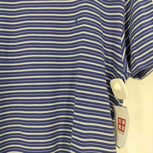 ポロバイラルフローレン Polo by RALPH LAUREN ポニー刺繍 マルチボーダー クルーネックTシャツ メンズ import:M