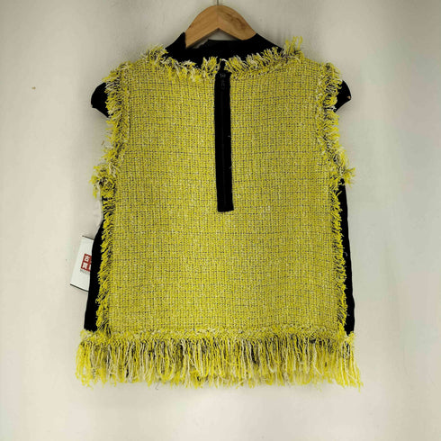 ランバンオンブルー LANVIN en Bleu フリンジツイードトップス レディース 38