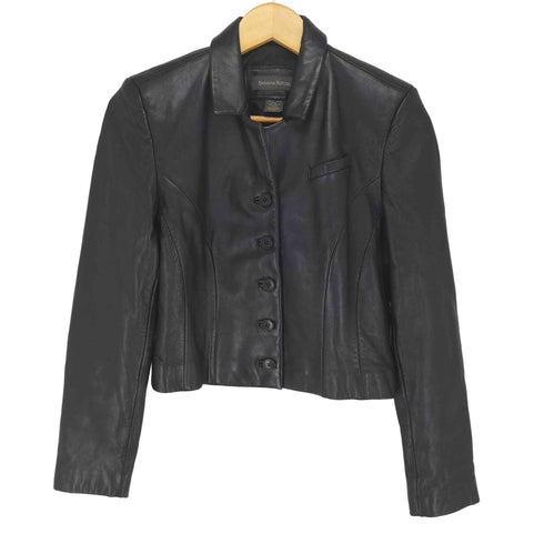 バナナリパブリック BANANA REPUBLIC 90~00S レザーショートボタンジャケット レディース 2