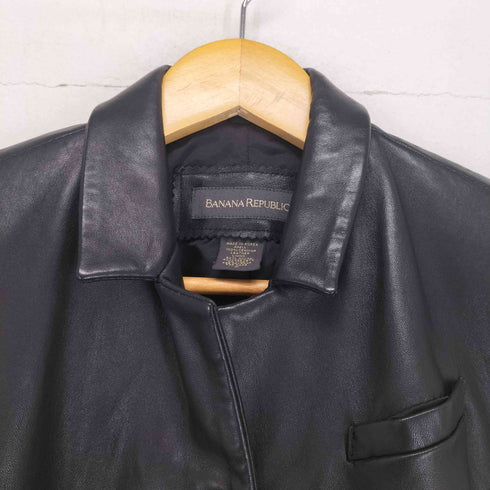 バナナリパブリック BANANA REPUBLIC 90~00S レザーショートボタンジャケット レディース 2