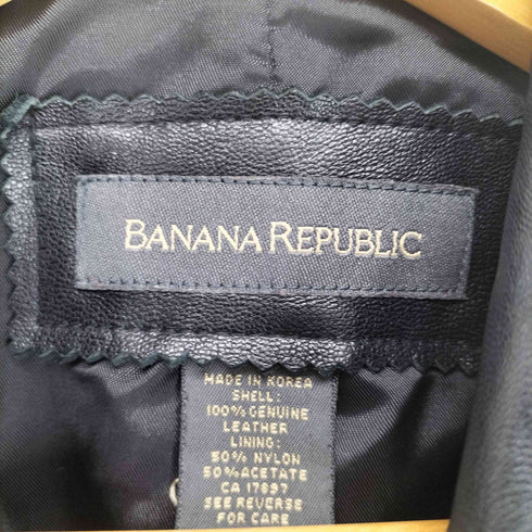 バナナリパブリック BANANA REPUBLIC 90~00S レザーショートボタンジャケット レディース 2