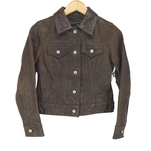ギャップ Gap 90~00S OLD レザートラッカージャケット レディース XXS