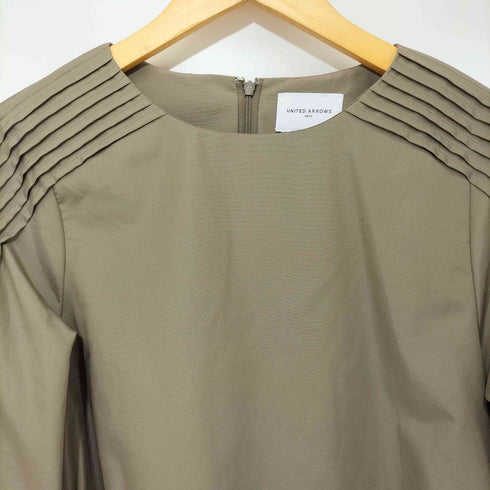ユナイテッドアローズ UNITED ARROWS P/C ショルダータック ブラウス W MOCA レディース